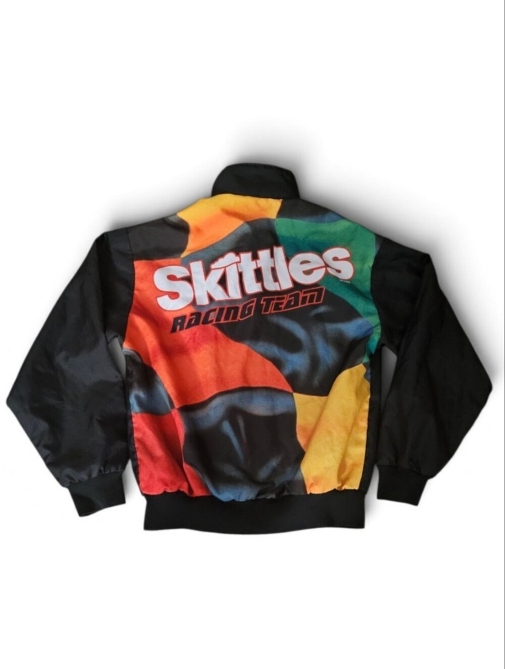 Vintage Skittles Racing Team Black Zip-Up Jacket SZ SM
